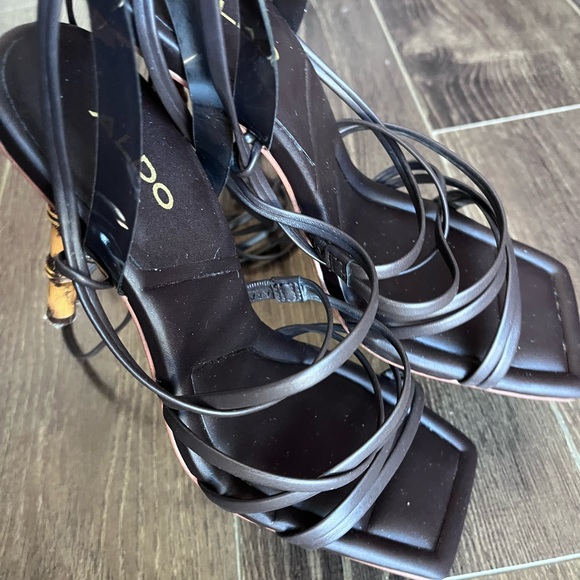 ALDO Bamboo burgundy heeled sandals - Picture 8 of 8